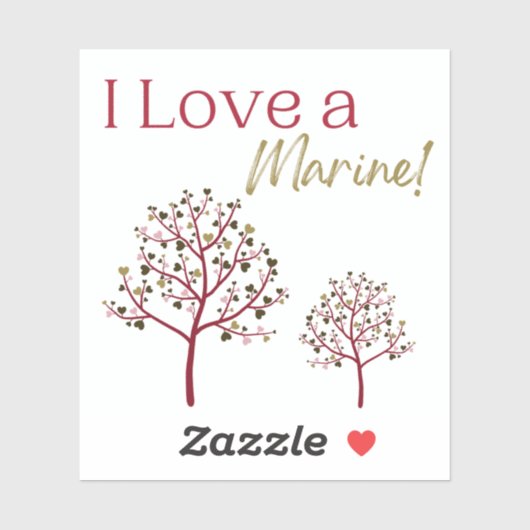 I Love a Marine シール (シート)