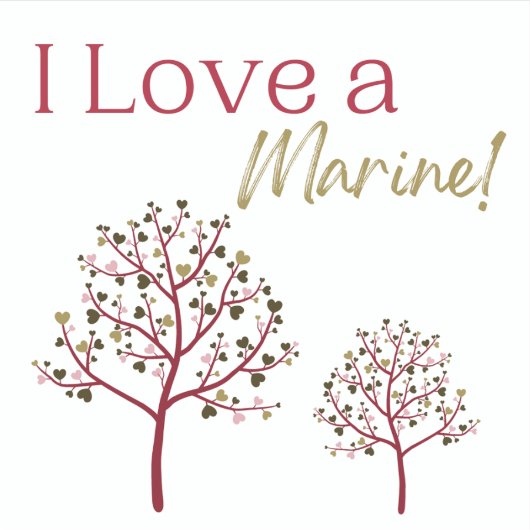 I Love a Marine シール (正面)
