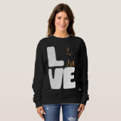 I Love A My Dog Rottweiler スウェットシャツ (正面フル)