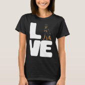 I Love A My Dog Rottweiler Tシャツ (正面)