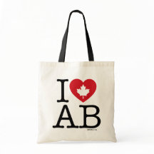 I Love AB | アイラブアルバータカナダトートバカスタムッグ