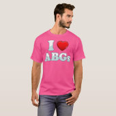 I Love AbgsハートおもしろいカップルAbg Valentines Day Tシャツ (正面フル)