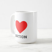 I love abortion コーヒーマグカップ (正面左)