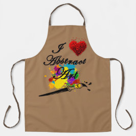 I LOVE ABSTRACT ART  de Christèle Chabrette エプロン