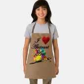 I LOVE ABSTRACT ART  de Christèle Chabrette エプロン (インサイチュ)