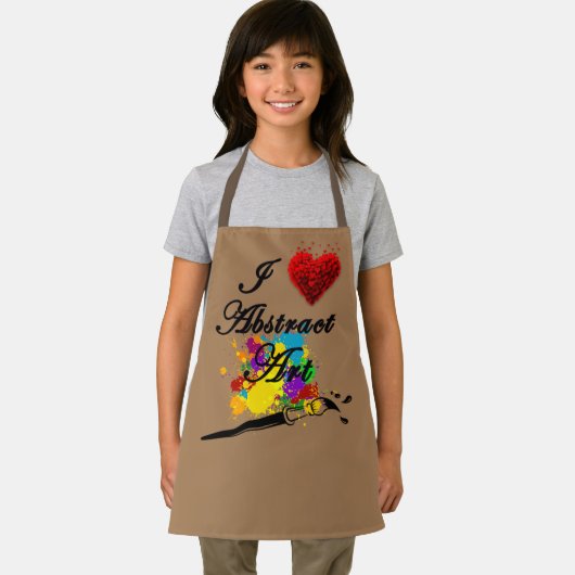 I LOVE ABSTRACT ART  de Christèle Chabrette エプロン (インサイチュ)
