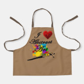 I LOVE ABSTRACT ART  de Christèle Chabrette エプロン (正面)