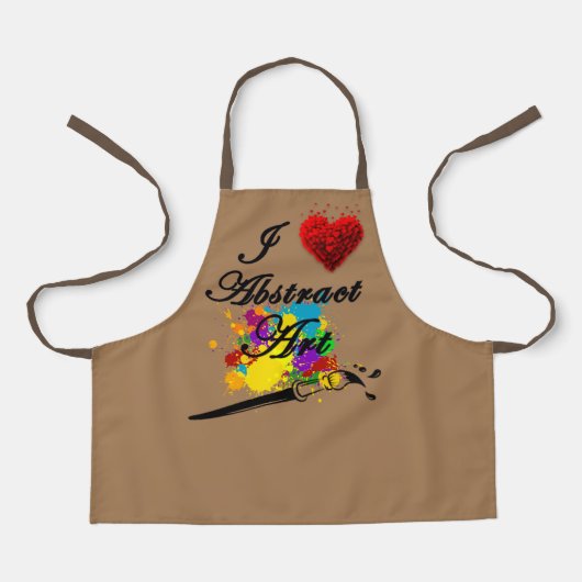 I LOVE ABSTRACT ART  de Christèle Chabrette エプロン (正面)