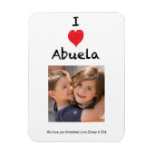 I Love Abuela Photo Magnet Keepsake マグネット (縦)