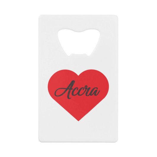 I Love Accra – ガーナ クレジットカード栓抜き (正面)