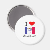 I Love ACKLEY IOWA マグネット (正面/裏面)