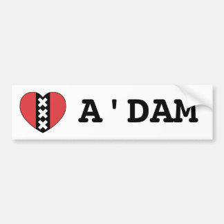 I LOVE A'DAM bumpersticker By Amsterdamned バンパーステッカー