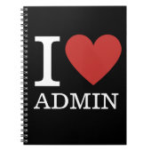 I Love ❤️ Admin – 管理部門NOTEBOOK ノートブック (正面)