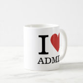 I Love ❤️ Admin - Admin Dept. MUG コーヒーマグカップ (正面右)