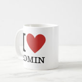 I Love ❤️ Admin - Admin Dept. MUG コーヒーマグカップ (正面左)