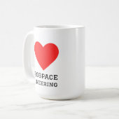 I love aerospace engineering  コーヒーマグカップ (正面左)