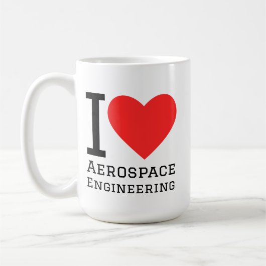 I love aerospace engineering  コーヒーマグカップ (左)