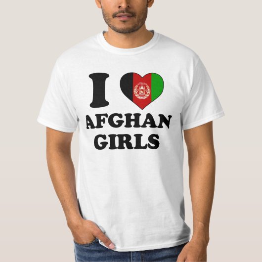 I love Afghan Girls Tシャツ (正面)