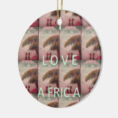 I Love Africa – 文化的景観パターン セラミックオーナメント (左)