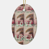 I Love Africa – 文化的景観パターン セラミックオーナメント (左)