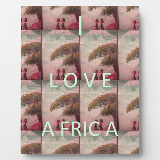 I Love Africa – 文化的景観パターン フォトプラーク (正面)