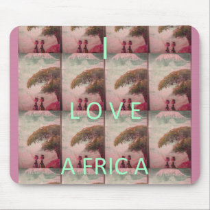 I Love Africa – 文化的景観パターン マウスパッド