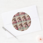 I Love Africa – 文化的景観パターン ラウンドシール (封筒)