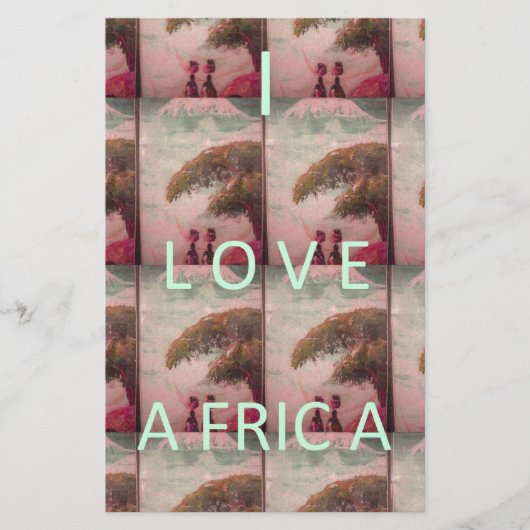 I Love Africa – 文化的景観パターン 便箋 (正面)