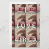 I Love Africa – 文化的景観パターン 便箋 (正面/裏面)