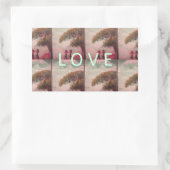 I Love Africa – 文化的景観パターン 長方形シール (バッグ)