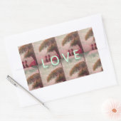 I Love Africa – 文化的景観パターン 長方形シール (封筒)