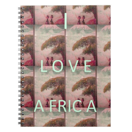 I Love Africa Hakuna Matata Kilimanjaro Mountain A ノートブック (正面)