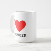 I love agender コーヒーマグカップ (正面左)
