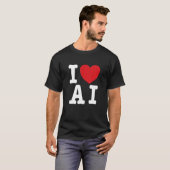I Love AI - IハートAI_1 Tシャツ (正面フル)
