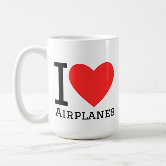 I love airplanes コーヒーマグカップ (左)