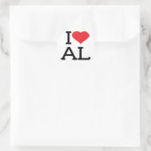 I Love AL 6 pk Stickers ラウンドシール (バッグ)