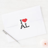 I Love AL 6 pk Stickers ラウンドシール (封筒)