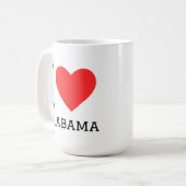 I love alabama コーヒーマグカップ (正面左)