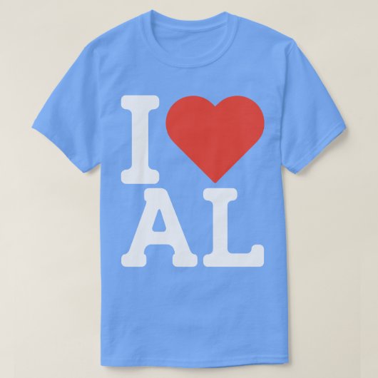 I Love Alabama T-shirt 1 Tシャツ (デザイン正面)