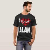 I Love Alan Valentine s Day for Her Women Girls Tシャツ (正面フル)