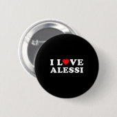 I Love Alessi Matching Girlfriend & Boyfriend 缶バッジ (正面&裏面)