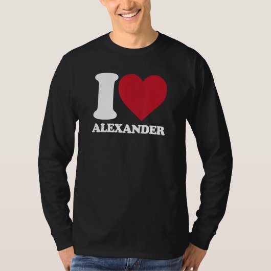 I Love Alexander - I Alexander Tシャツ (正面)
