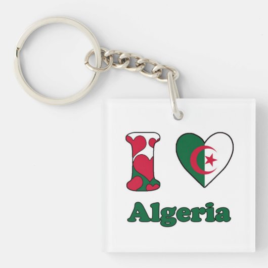 I love Algeria キーホルダー (正面)