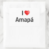I love Amapá 長方形シール (バッグ)