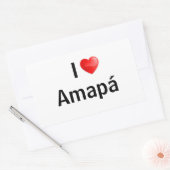 I love Amapá 長方形シール (封筒)
