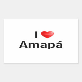 I love Amapá 長方形シール