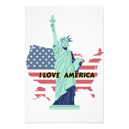 I Love America - Liberty & プライドTシャツ フォトプリント