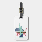 I Love America - Liberty & プライドTシャツ ラゲッジタグ (正面縦)