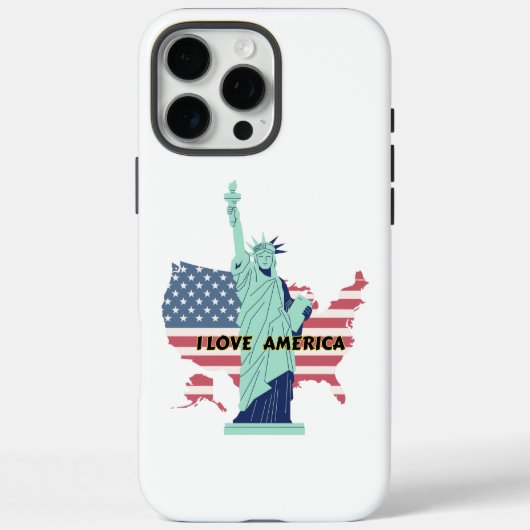 I Love America - Liberty & プライドTシャツ Case-Mate iPhoneケース (裏面)