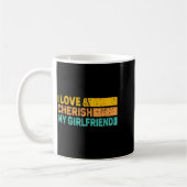 I Love & Cherish My Girlfriend Romantic Relati コーヒーマグカップ (左)